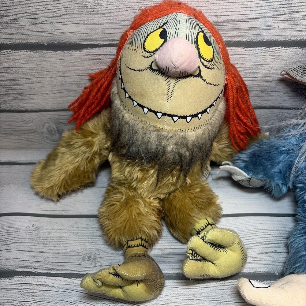 Vintage 1980 Where the Wild Things Are Sipi Plush Doll 12” Set - Picture 8 of 16